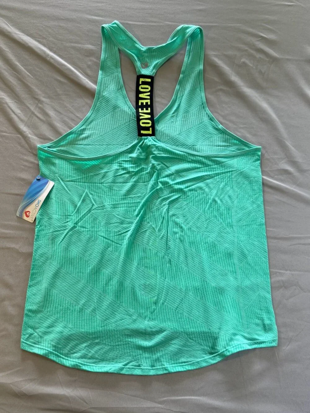 Shoactive Women's Racerback Athletic Flat Seam Tagless Tank Top Mint Green L